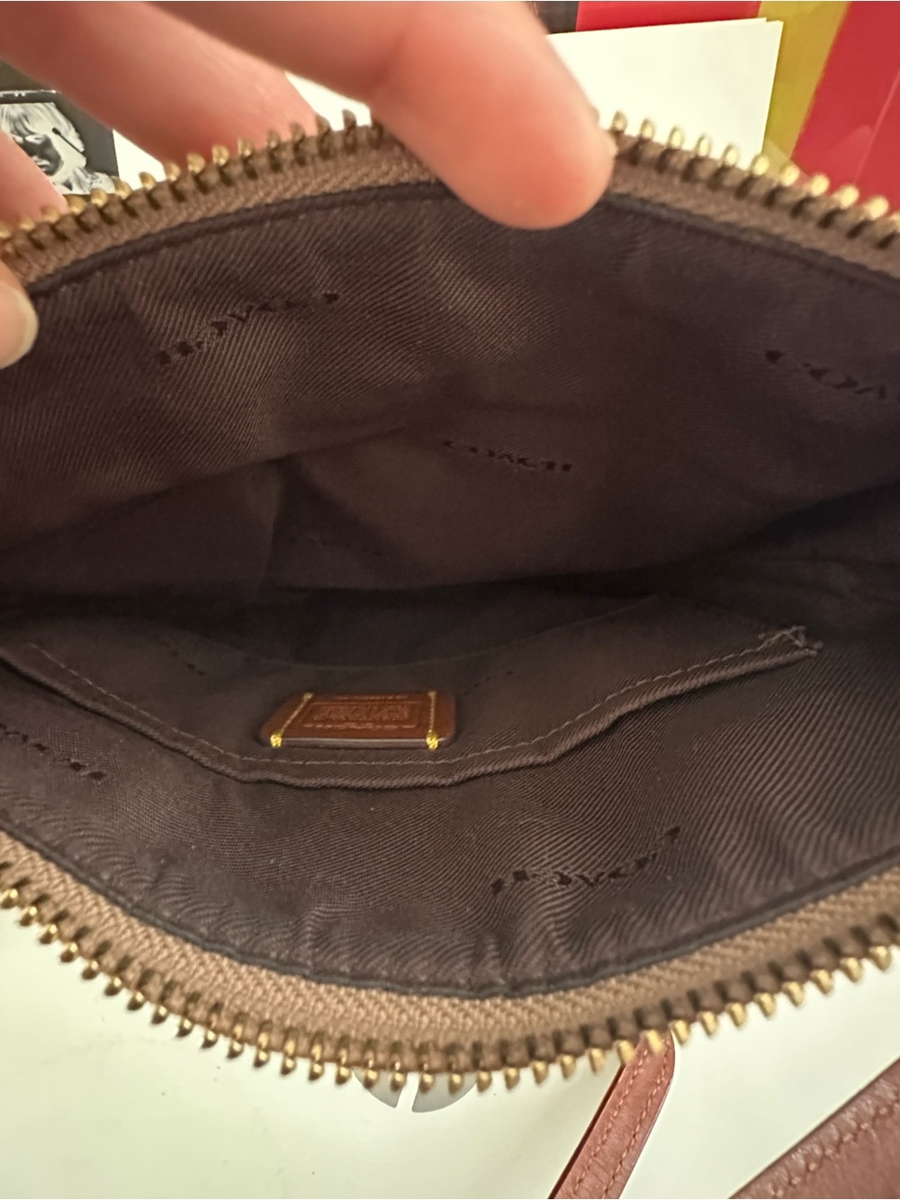 Coach Signature Kitt Messenger Crossbody Bag in Tan Rust w/ COA - Picture 11 of 14
